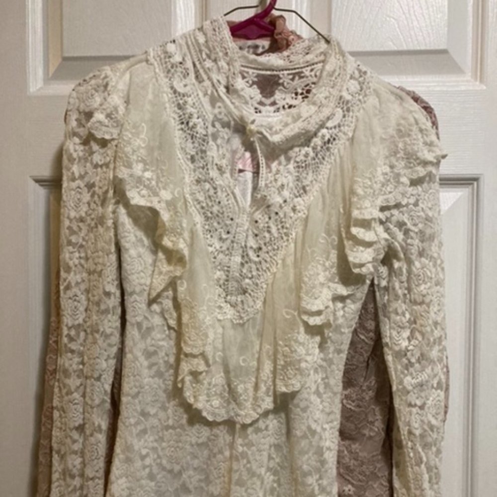 Two Lace Long Sleeve Shirts